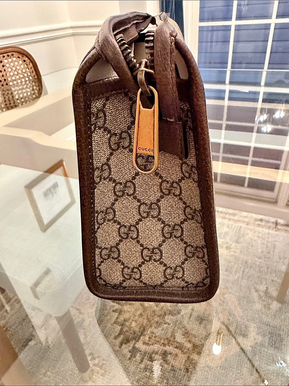 Gucci Ophidia GG Supreme Large Cosmetic Case Brown & Green - Picture 4 of 6